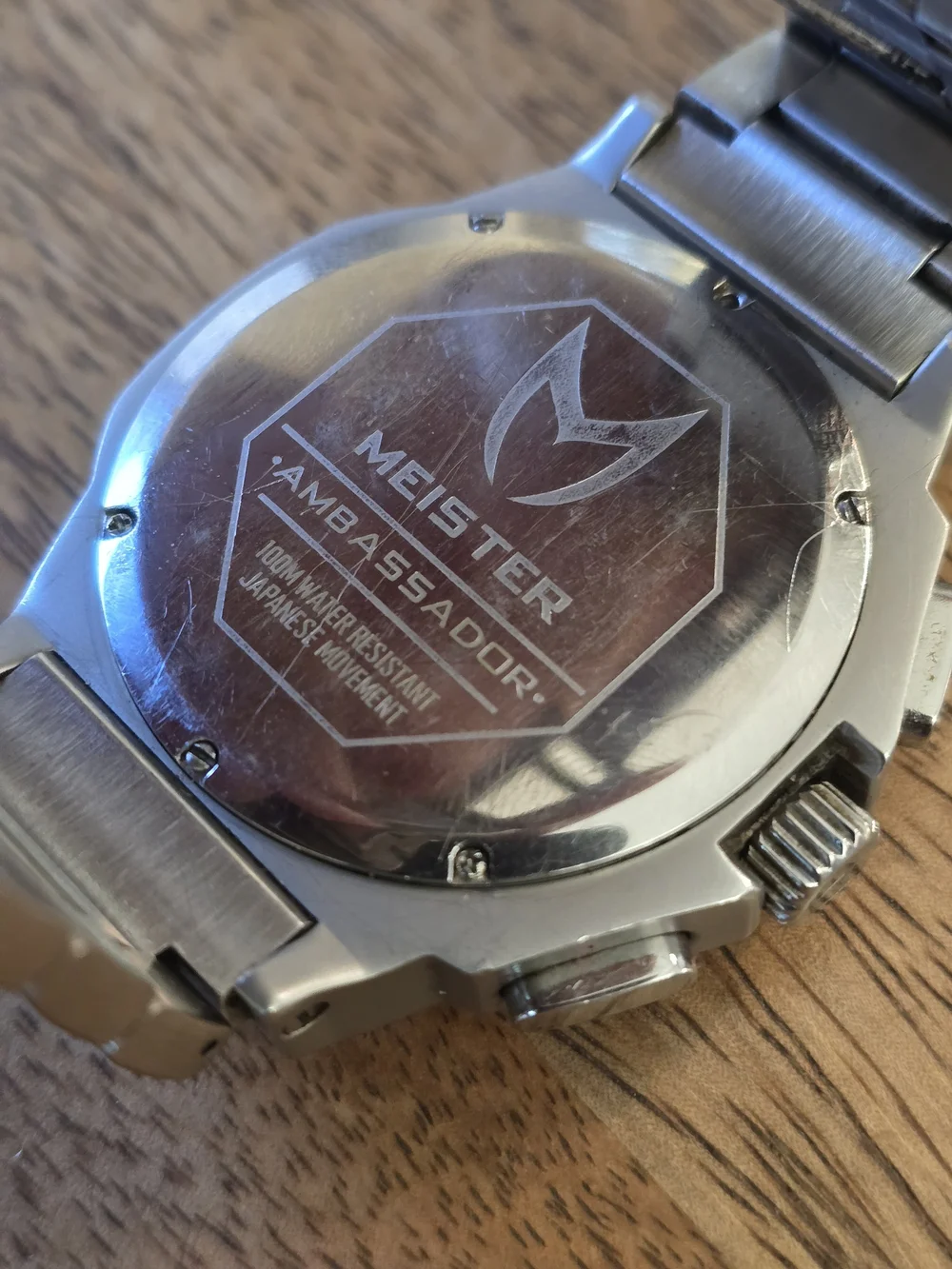 Meister Ambassador Japan Movement Chronograph with Black Dial Stainless Steel